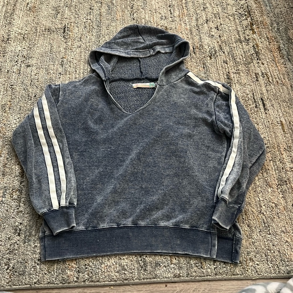 Vintage Havana distress blue hooded sweatshirt
